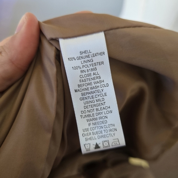 Denim&Co | 2X | Chestnut Washable Suede Button FrontJacket with Pockets - Picture 10 of 11